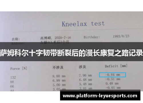 萨姆科尔十字韧带断裂后的漫长康复之路记录